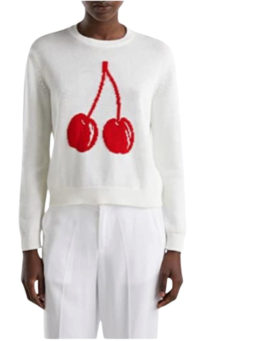 NWT United Colors of Benetton Cherry Cotton Sweater